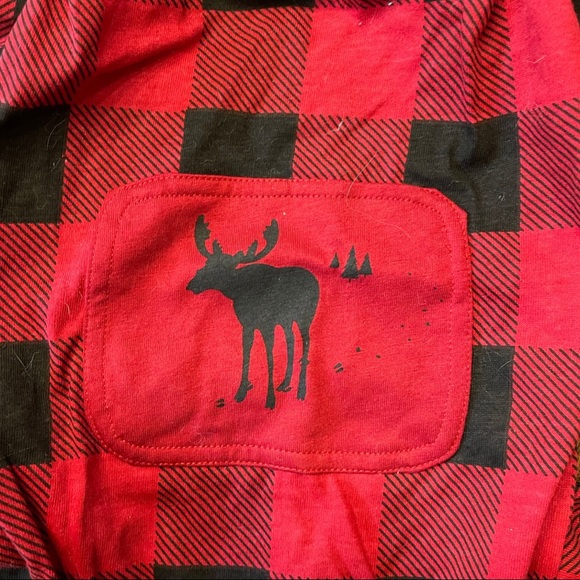 Bailey & Bella Dog Short Ted Black Plaid Moose Motif Size Medium - Picture 3 of 5